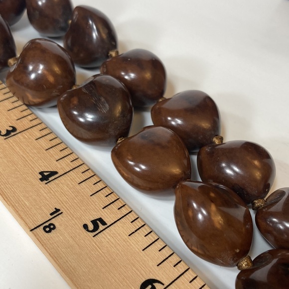 36" Long Kukui Nut Necklace Hawaii Wedding Lei Luau Brown - Picture 6 of 9